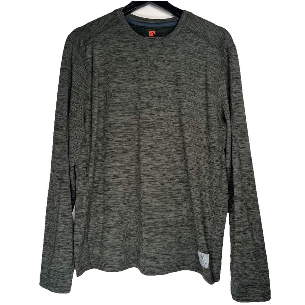 Rugged Elements Mens Grayโ Heathered Performance Long Sleeve Shirt Small 1632403